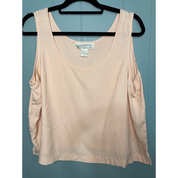 Pineapple Moon 100% Silk tank top, Size XXL - Picture 1 of 5